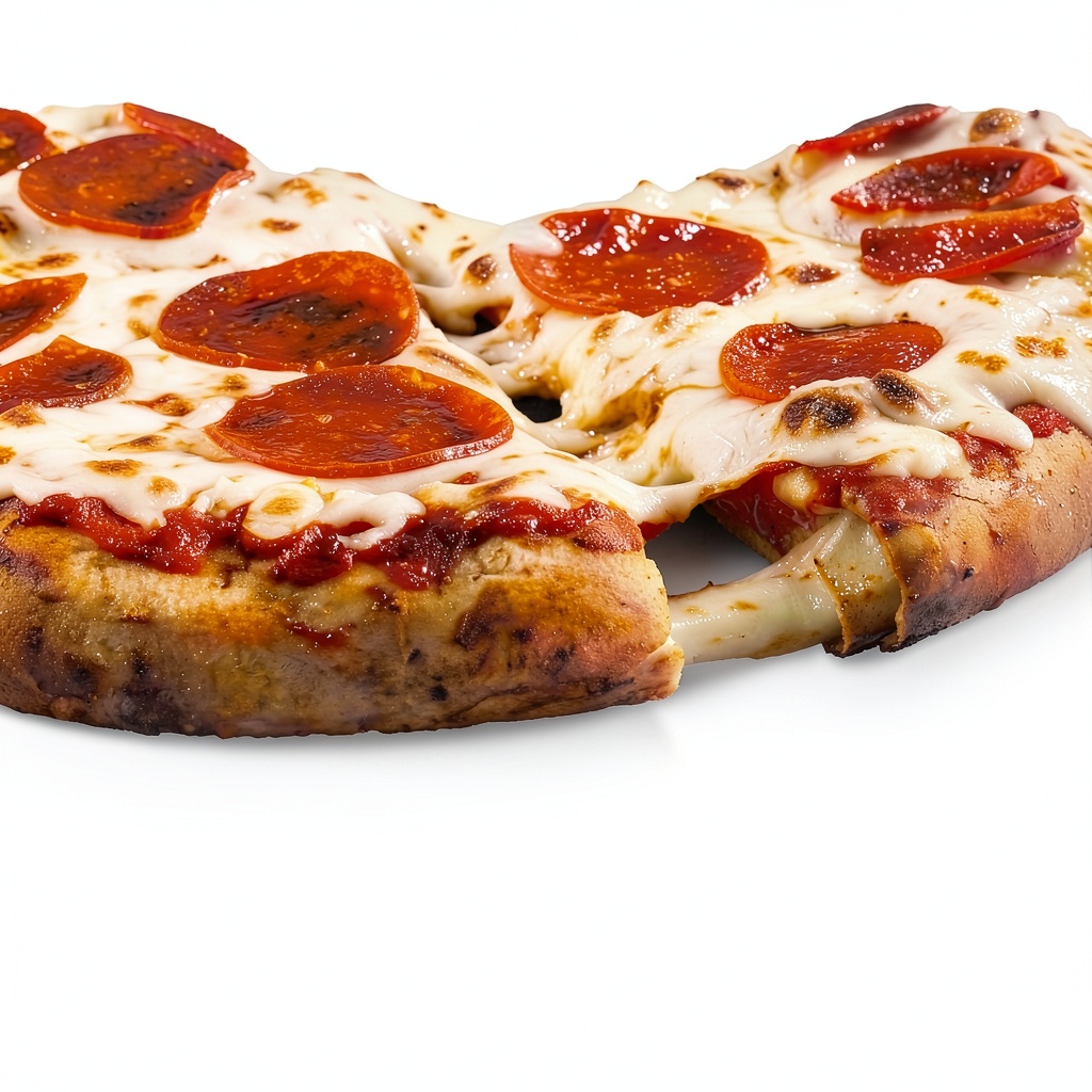 DiGiorno pepperoni frozen pizza on a wooden table