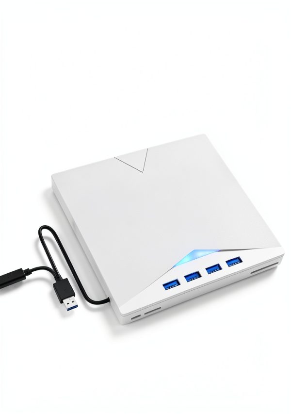 Xadioei 8-in-1 External DVD Drive Laptop USB Hub-3