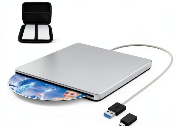Guamar External CD DVD Drive Laptop USB 3.0 Aluminum-0