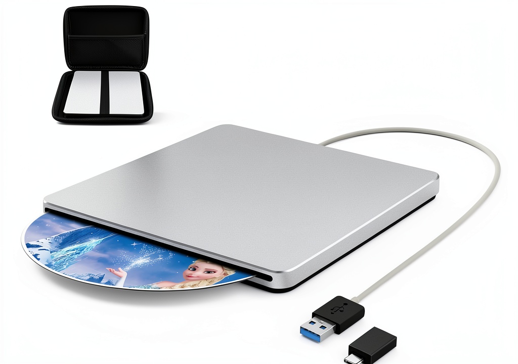 Guamar External CD DVD Drive Laptop USB 3.0 Aluminum