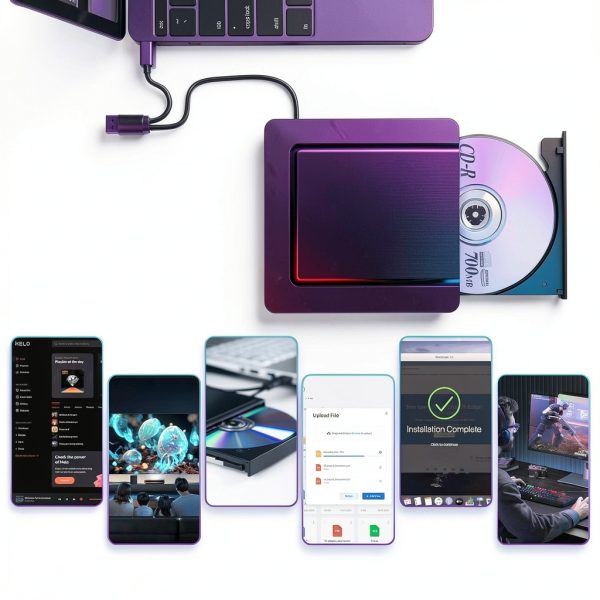 Umaniy External CD DVD Drive Laptop PC Mac-5