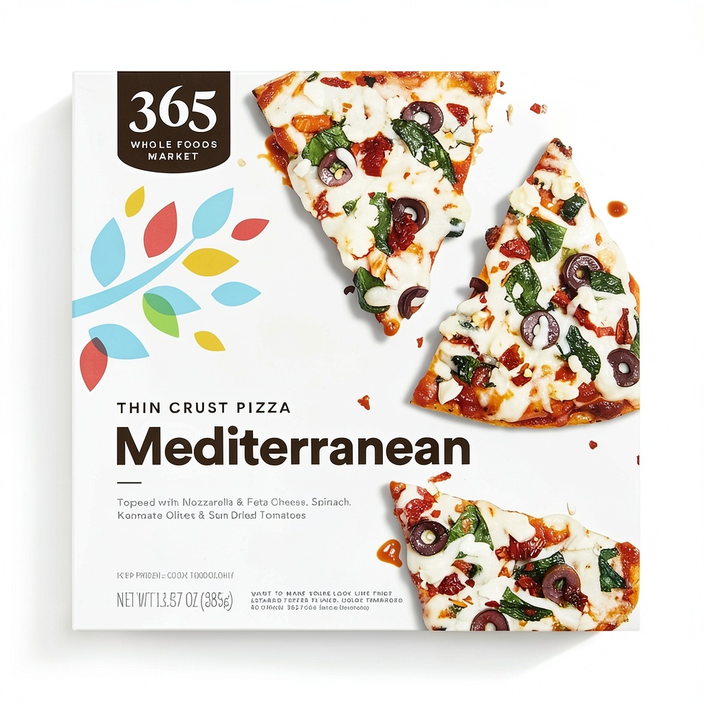 Whole Foods frozen spinach pizza ready to bake