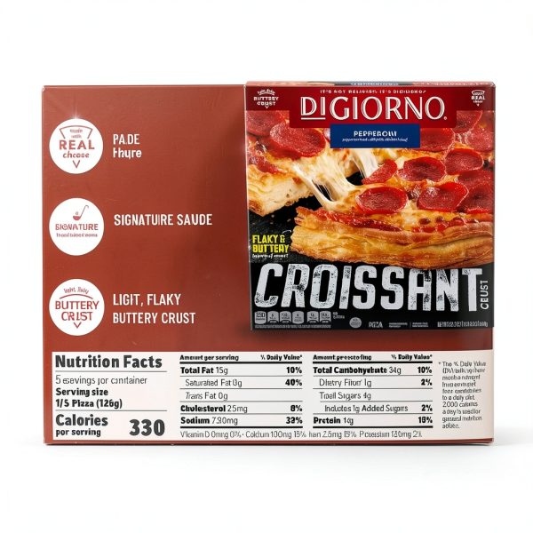 DiGiorno Pepperoni Croissant Crust Pizza Frozen Food-8