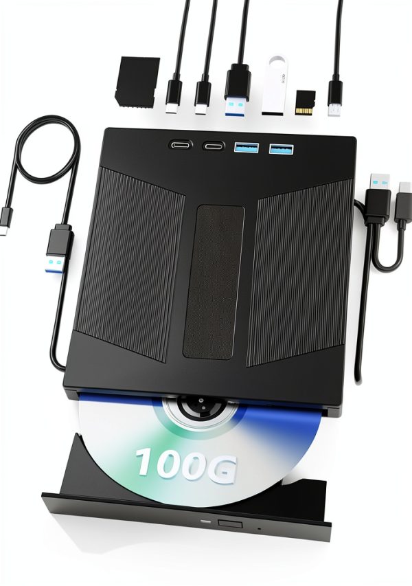 Taopjwr 7-in-1 External Blu-ray Drive for Laptop PC-0