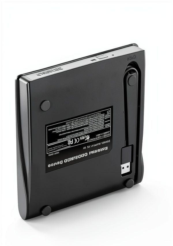 ORIGBELIE External CD DVD Drive USB‑C Slim Black-6