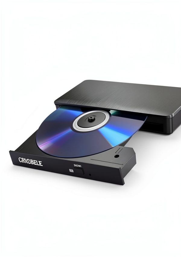 ORIGBELIE External CD DVD Drive USB‑C Slim Black-3