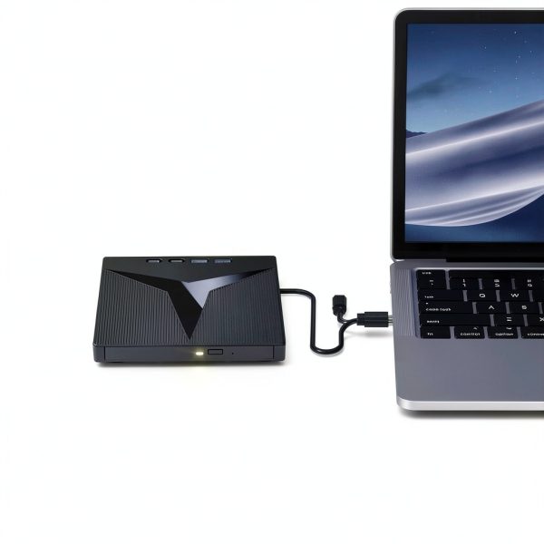 External CD DVD Drive wintale Dual USB 3.0 Type‑C-1