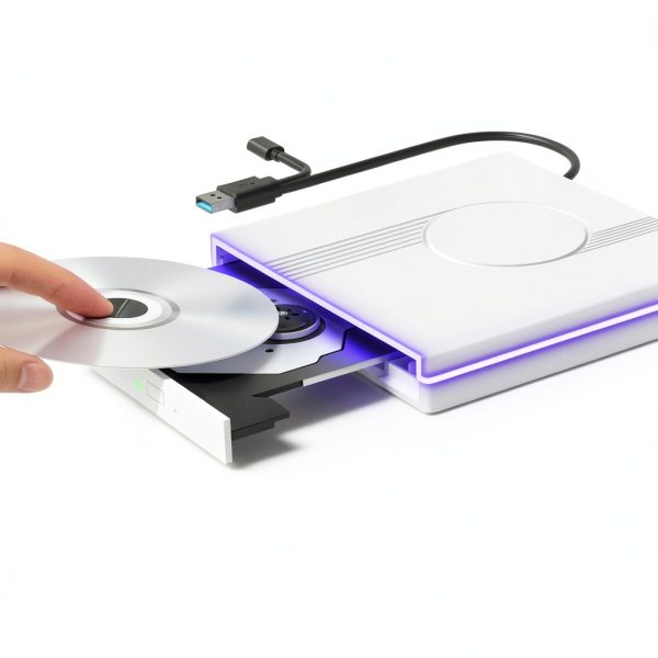 External DVD Drive Wbacon USBC Compact White-6