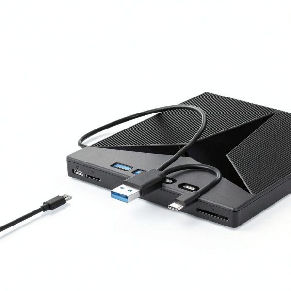 External CD DVD Drive wintale Dual USB 3.0 Type‑C-2