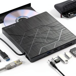 PeroBuno External DVD Drive USB 3.0 Ultra Slim-0
