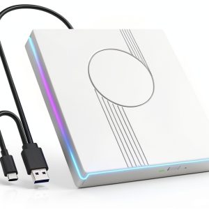 External DVD Drive Wbacon USBC Compact White-0