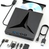 External CD DVD Drive wintale Dual USB 3.0 Type‑C-0