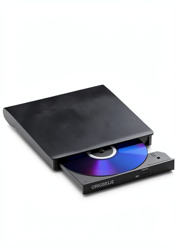 ORIGBELIE External CD DVD Drive USB‑C Slim Black-1