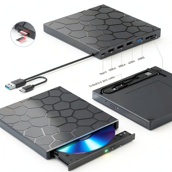 External DVD Drive BPAKDU 8in1 USBC Portable-5