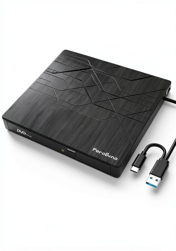 PeroBuno External DVD Drive USB 3.0 Ultra Slim-3