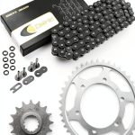 Caltric Drive Chain with Front and Rear Sprockets for Yamaha-0