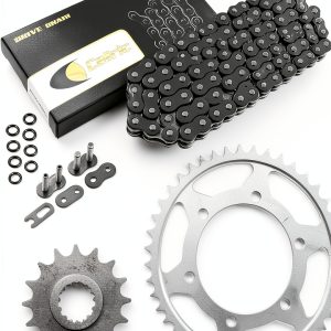 Caltric Drive Chain with Front and Rear Sprockets for Yamaha-0