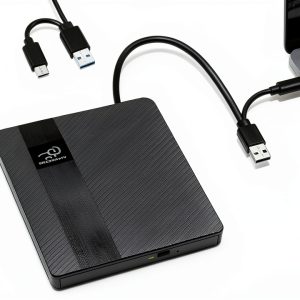External CD DVD Drive HKCMEMORY USB-C Portable-0