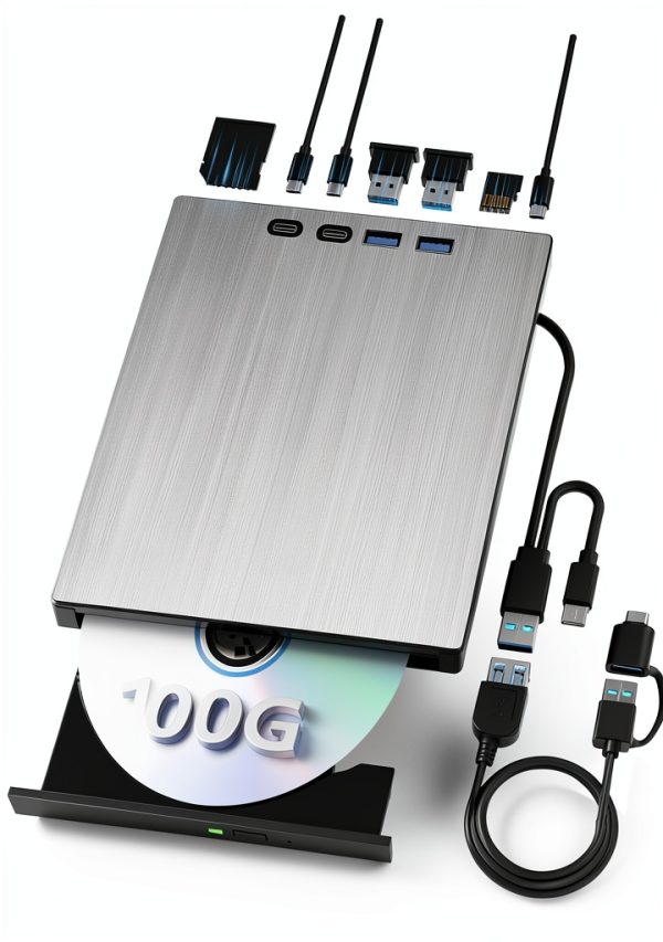 juwuoi External Blu-ray Drive 7-in-1 USB Hub-0