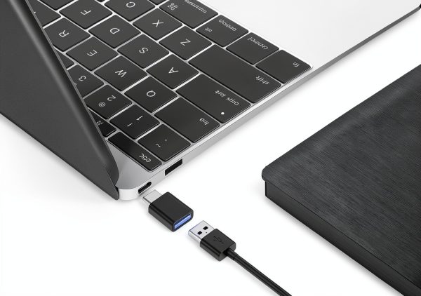 ORIGBELIE External CD DVD Drive USB‑C Slim Black-4