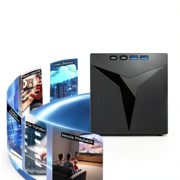 External CD DVD Drive wintale Dual USB 3.0 Type‑C-5
