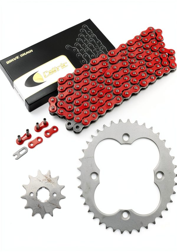 Caltric Drive Chain with Sprockets for Honda TRX300EX 120 Link-0
