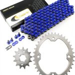 Caltric Yamaha Raptor 350 Chain Kit 13T Front 38T Rear Steel Blue-0