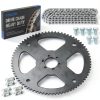 YOXUFA 35 Chain 140 Link Kit with 75T Sprocket for Mini Bike-0