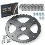 YOXUFA 35 Chain 140 Link Kit with 75T Sprocket for Mini Bike-0