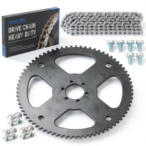 YOXUFA 35 Chain 140 Link Kit with 75T Sprocket for Mini Bike-0