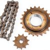 Electric Bike Sprocket Kit ProRide Forged Steel 410 Gold Sprocket-0