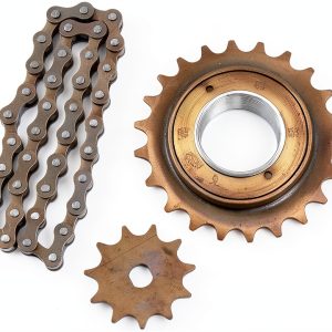 Electric Bike Sprocket Kit ProRide Forged Steel 410 Gold Sprocket-0