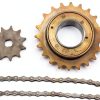 Electric Bike Sprocket Kit ProRide Forged Steel 410 Gold Sprocket-3