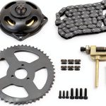Relibupdater T8F Chain Set for Mini Moto 134 Link Chain with Gear Box-0