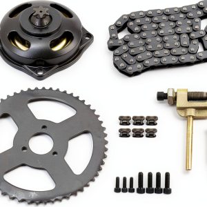 Relibupdater T8F Chain Set for Mini Moto 134 Link Chain with Gear Box-0