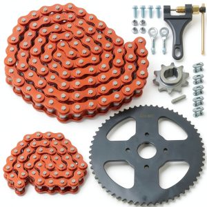 CILOYU 420 Mini Bike Chain Kit with 60T Sprocket and 132 Links High-0