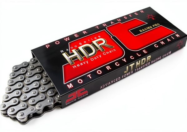 JT HDR Heavy Duty Motorcycle Chain 122SL Black Steel 120-Links 5512-0