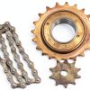 Electric Bike Sprocket Kit ProRide Forged Steel 410 Gold Sprocket-5