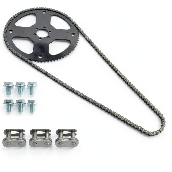 YOXUFA 35 Chain 140 Link Kit with 75T Sprocket for Mini Bike-7