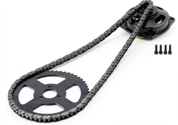 Relibupdater T8F Chain Set for Mini Moto 134 Link Chain with Gear Box-2