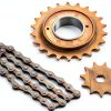 Electric Bike Sprocket Kit ProRide Forged Steel 410 Gold Sprocket-4