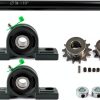 Jackshaft Go Kart Minibike Kit 3/4" X 10" pinkhatcat Chain Sprocket-0