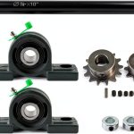 Jackshaft Go Kart Minibike Kit 3/4" X 10" pinkhatcat Chain Sprocket-0