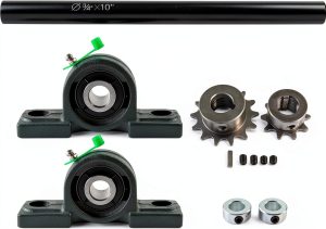 Jackshaft Go Kart Minibike Kit 3/4" X 10" pinkhatcat Chain Sprocket-0