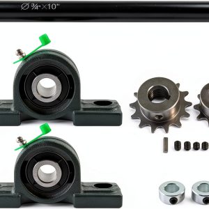 Jackshaft Go Kart Minibike Kit 3/4" X 10" pinkhatcat Chain Sprocket-0