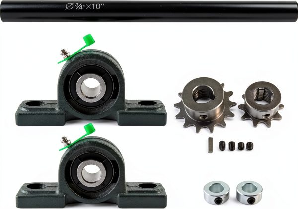 Jackshaft Go Kart Minibike Kit 3/4" X 10" pinkhatcat Chain Sprocket-0