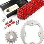 Caltric Red O-Ring Drive Chain & Sprockets Kit for Honda TRX400EX-0