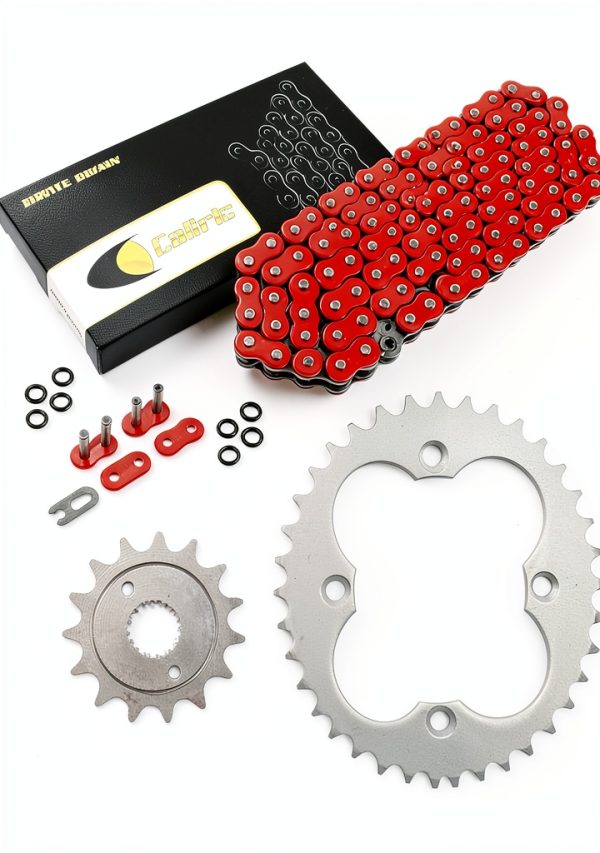 Caltric Red O-Ring Drive Chain & Sprockets Kit for Honda TRX400EX-0