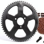 25H 136 Links Chain + 68 Tooth Sprocket CNCMOTOK for 49cc Pocket Bike-0