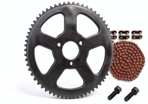 25H 136 Links Chain + 68 Tooth Sprocket CNCMOTOK for 49cc Pocket Bike-0